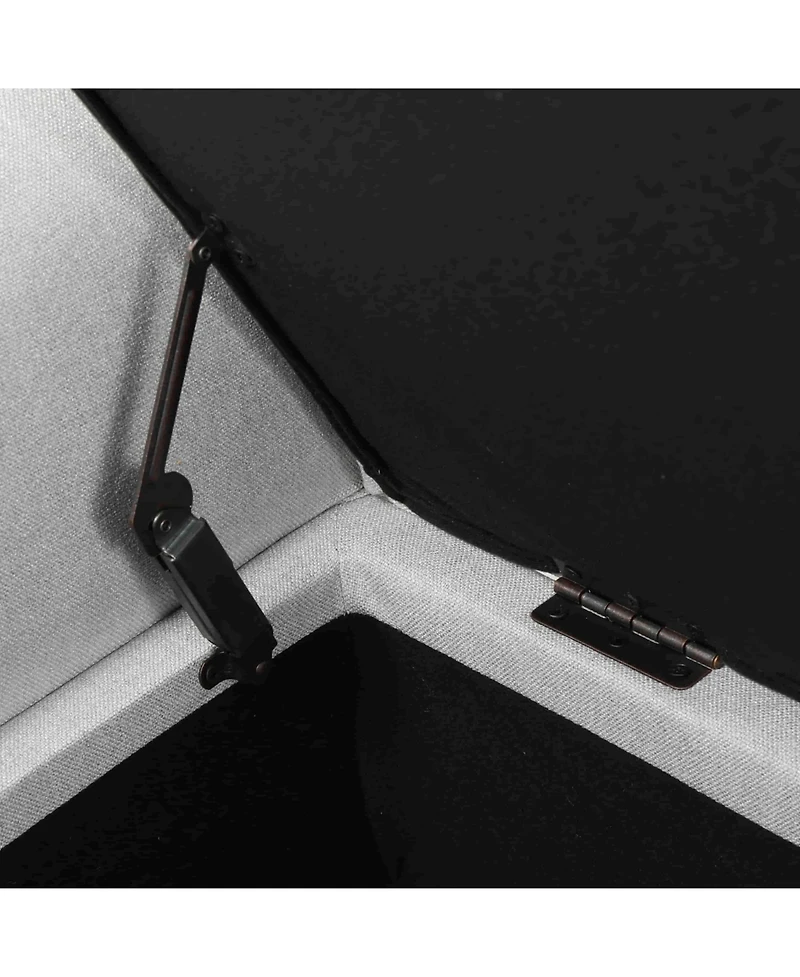 50” Armed Storage Bench,Upholstered Ottoman for Bedroom,Living Room, or Entryway-The Pop Home