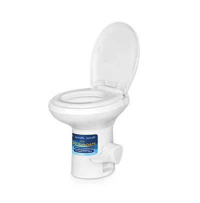 SereneLife Portable Gravity Flush Toilet With Foot Pedal & T-Type Water Outlet