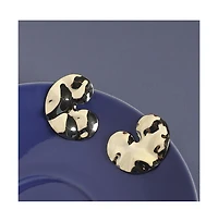 Textured Heart Stud Earrings