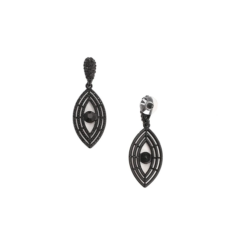 Crystal Hanging Eye Drop Earrings