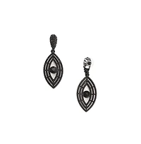 Crystal Hanging Eye Drop Earrings