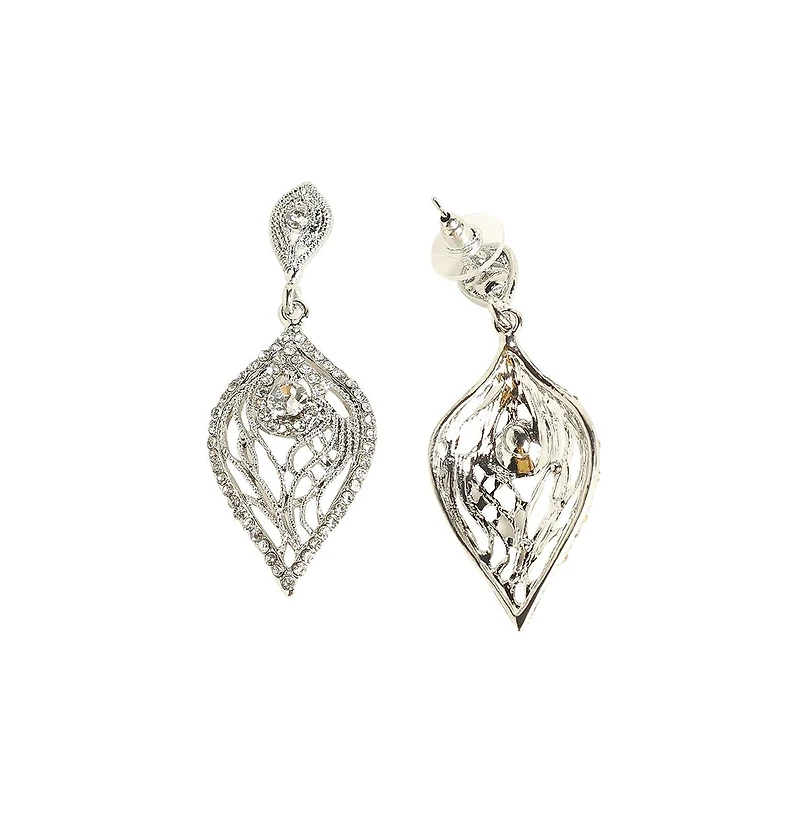 Intricate Leaf Drop Earrings