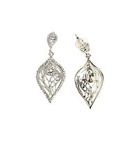 Intricate Leaf Drop Earrings