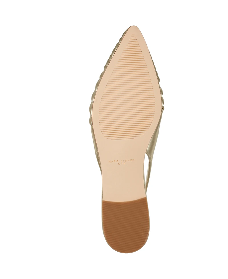 Marc Fisher Ltd Women's Dalatee Ruched Slingback Flats
