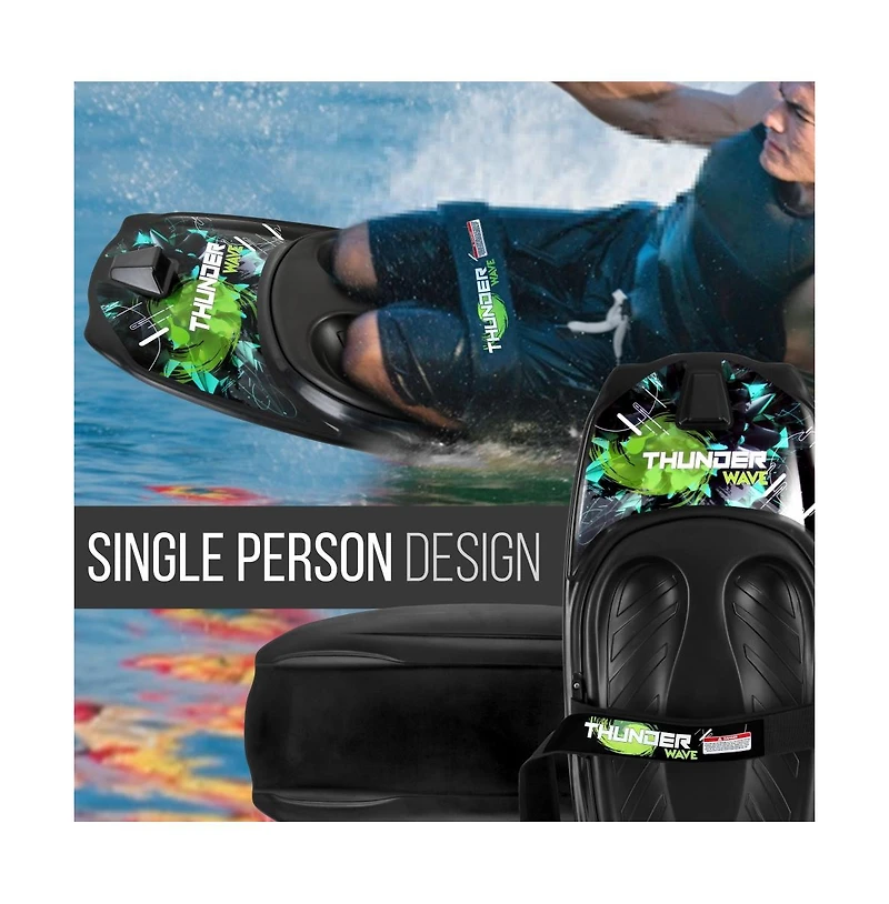 SereneLife Thunder Wave Water Sport Knee-Board With Stable Platform Base