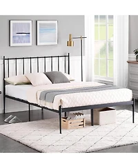 gaomon Queen Bed Frames, Queen Size Bed Frames with Metal Headboard