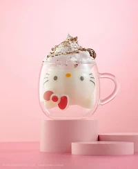 JoyJolt Hello Kitty 3D Double Wall Coffee Mug