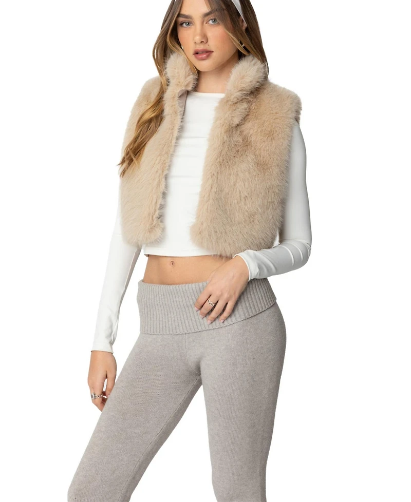 Edikted Women's Cassandra Faux Fur Vest