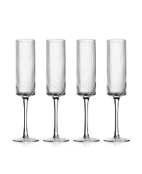 Godinger Sullivan Street Fluted Champagne Glasses, Set of 4