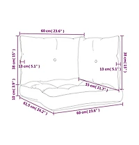 vidaXL Pallet Cushions 3 pcs Anthracite Fabric