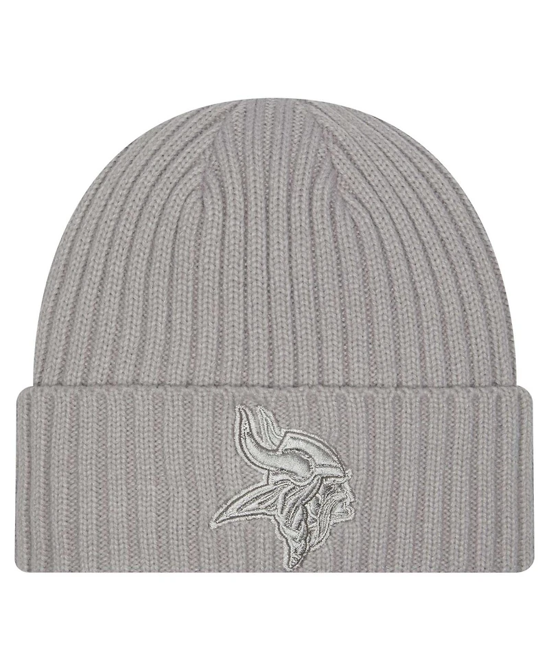New Era Big Boys and Girls Gray Minnesota Vikings Color Pack Cuffed Knit Hat