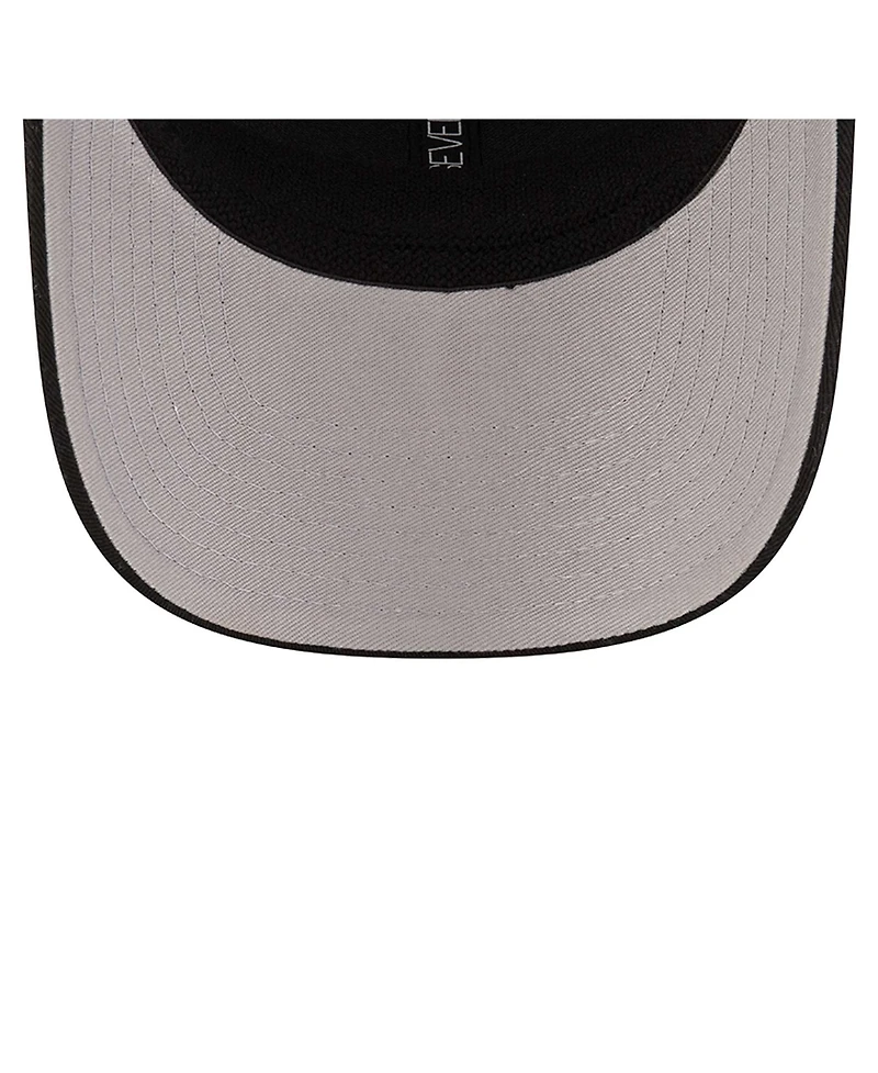 New Era Men's Black Columbus Crew Labeled 9SEVENTY Trucker Stretch-Snap Adjustable Hat
