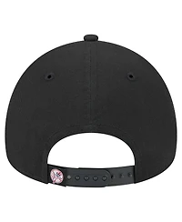 New Era Men's Black New York Yankees 9FORTY A-Frame Adjustable Hat