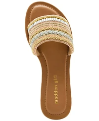 Madden Girl Friendship Embellished Slide Flat Sandals