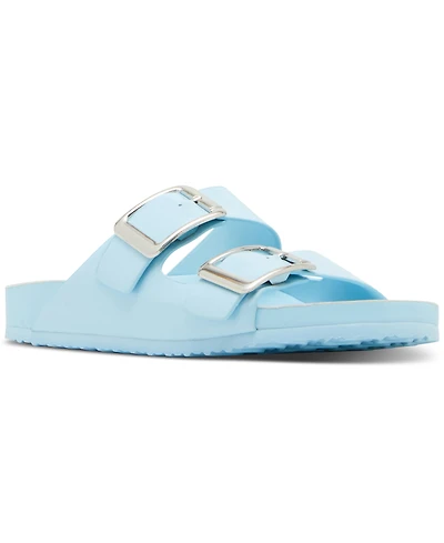 Madden Girl Bodie Buckle Footbed Slide Sandals