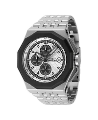 Invicta Men's 47391 Akula Quartz Chronograph Black, Silver Dial Watch