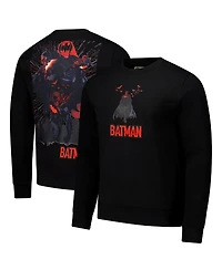 Freeze Max Men's Black Batman Comics Signal Pullover Sweatshirt