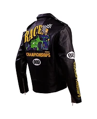 Freeze Max Men's Black The Simpsons Graphic Biker Full-Zip Jacket