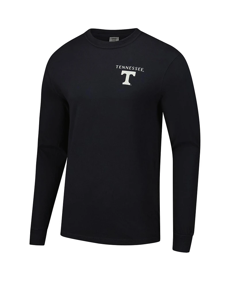 Image One Men's Black Tennessee Volunteers Comfort Colors Campus Nights Long Sleeve T-Shirt
