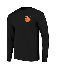 Image One Men's Black Clemson Tigers Comfort Colors Campus Nights Long Sleeve T-Shirt