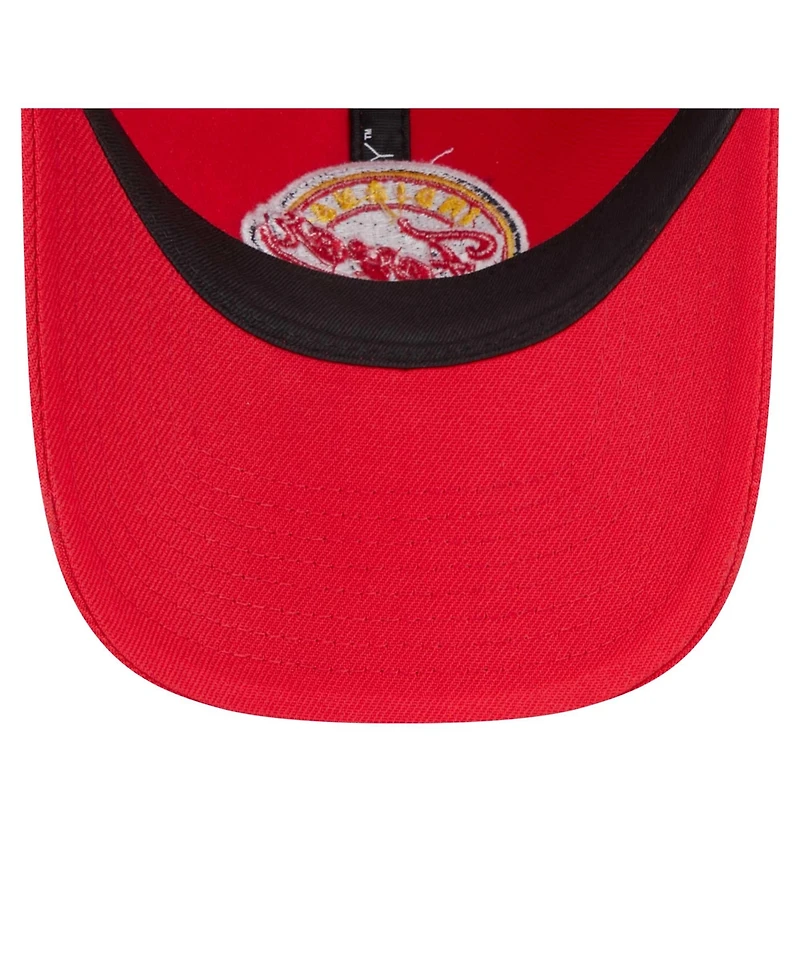 New Era Men's Caitlin Clark Red Indiana Fever Name Number Sidepatch 9TWENTY Adjustable Hat