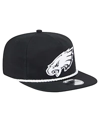 New Era Men's Black Philadelphia Eagles B-Dub Golfer Snapback Hat