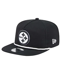 New Era Men's Black Pittsburgh Steelers B-Dub Golfer Snapback Hat