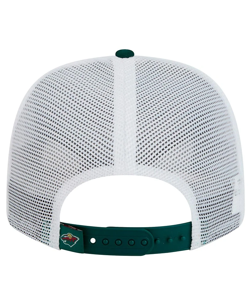 New Era Men's Green Minnesota Wild Core Trucker 9SEVENTY Stretch-Snap Hat