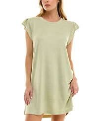 Roudelain Women's Ruffled-Sleeve Short Sleepshirt