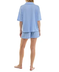Roudelain Women's Knitted Gauze Short Pajama Set