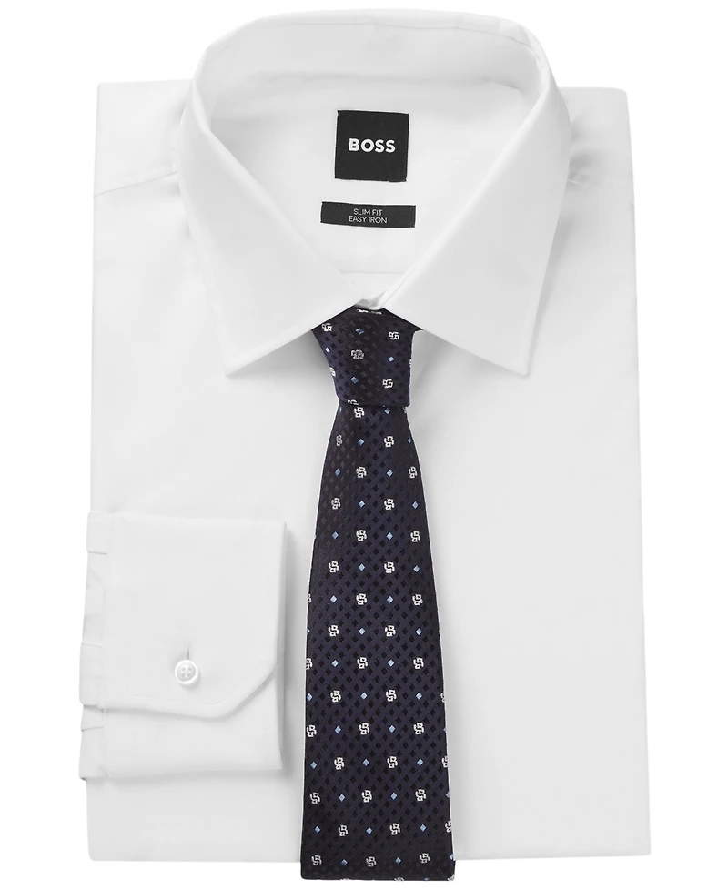 Boss by Hugo Men's Silk Jacquard Double D Monogram Tie