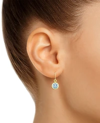 Macy's Created Sapphire Oval Stud Earrings (1-1/2 ct. t.w.) 10k Yellow Gold (Also Additional Gemstones)