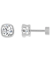 Cubic Zirconia Cushion-Cut Stud Earrings (2-1/2 ct. t.w.) in 14k Gold-Plated Sterling Silver
