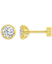 Cubic Zirconia Stud Earrings (1-1/2 ct. t.w.) in 14k Gold-Plated Sterling Silver