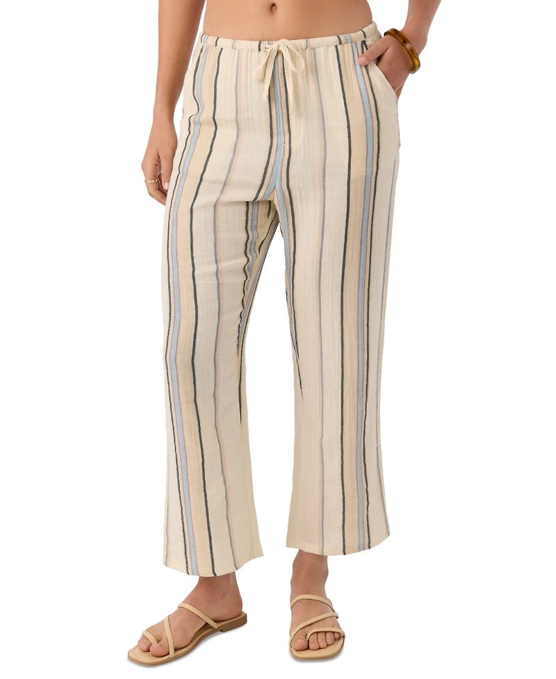 O'Neill Juniors' Brenda Cotton Gauze Striped Pants