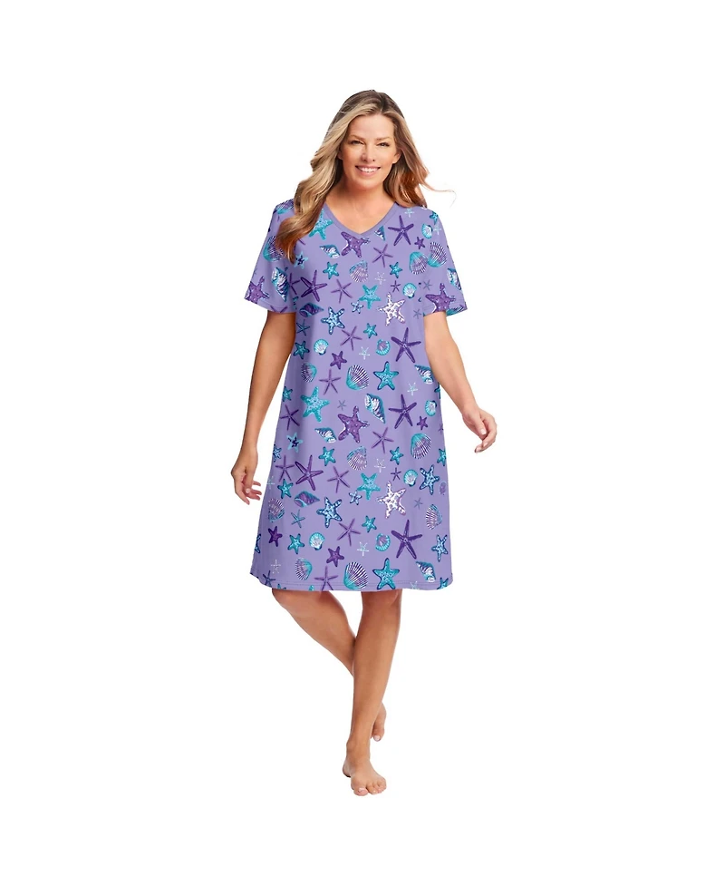 Dreams & Co. Women's Print Sleepshirt
