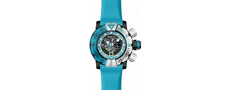 Invicta Men's 44848 Sea Hunter Quartz Chronograph White, Light Blue, Transparent Dial Watch