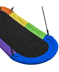 Sorbus Saucer Surf Swing - Surf's Up Playground Fun with Flags - Portable, Sturdy, Holds 330lbs!