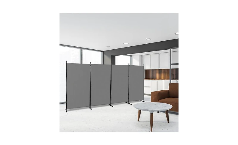 Slickblue Carbon Steel Frame Foldable Screen for Privacy and Versatile Room Partition