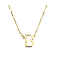 GiGiGirl Stylish 14K Gold Plated Cubic Zirconia Initial Necklace.