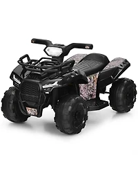 Gymax 6V 4 Wheels Atv Quad Ride On Car Kids Ride-On Toy w/ Music Horn Led Light Pink