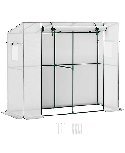 Outsunny Portable house Small House, 6.6' x 2.5' x 5.6',