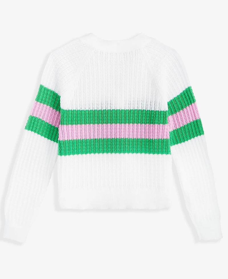 Epic Threads Little & Big Girls Sporty Stripe Cardigan, Exclusively at Macy's