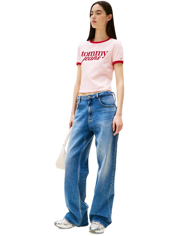Tommy Jeans Women's Slim Logo Ringer T-Shirt