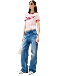 Tommy Jeans Women's Slim Logo Ringer T-Shirt