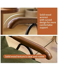 Lovmor Modern Accent Chair High Back, Living Room Chairs with Metal Legs and Soft Padded
