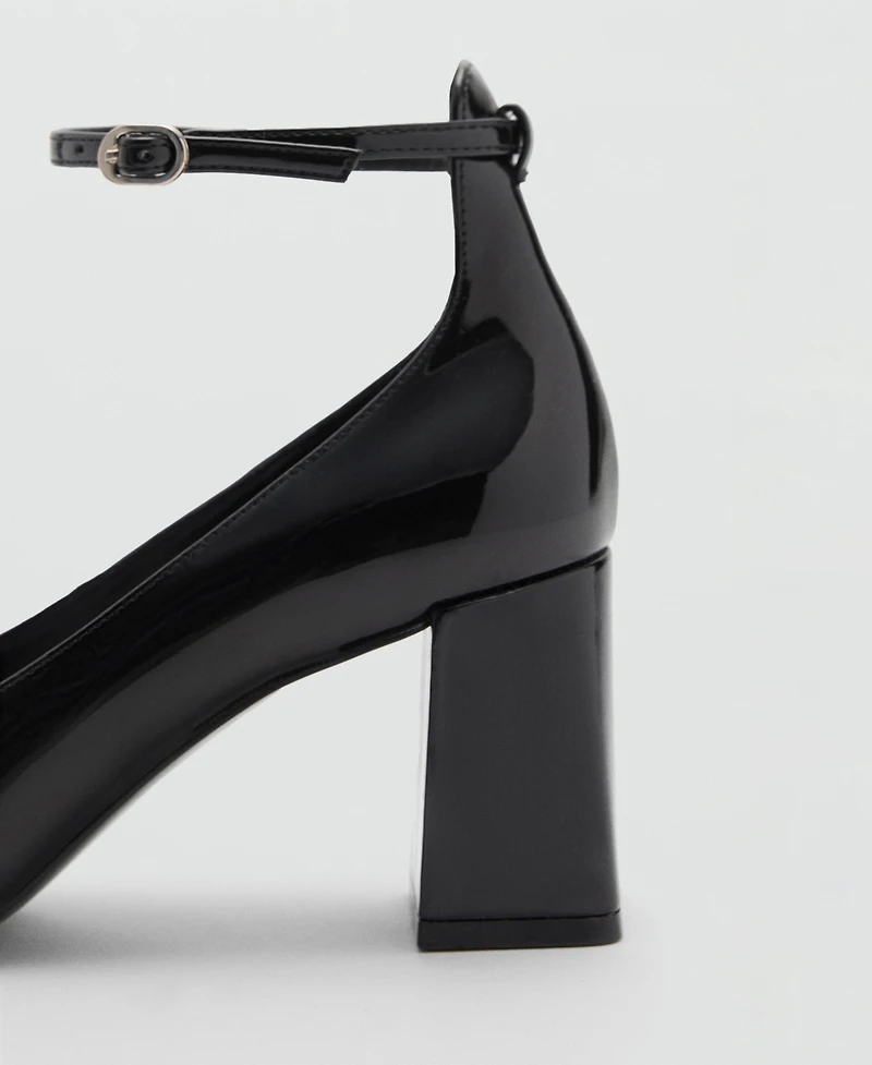 Mango Women's Patent Leather Effect Heeled Shoes