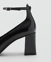 Mango Women's Patent Leather Effect Heeled Shoes