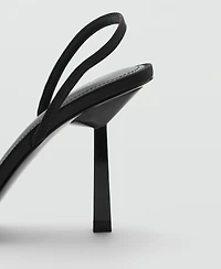 Mango Women's Strass Strap Heeled Sandals
