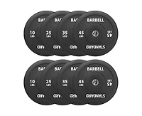 Mikolo Olympic Weight Plates, 2-Inch Rubber Weight Plates with Steel Insert, Bumper Plates for Strength Training, Weight Plate Set